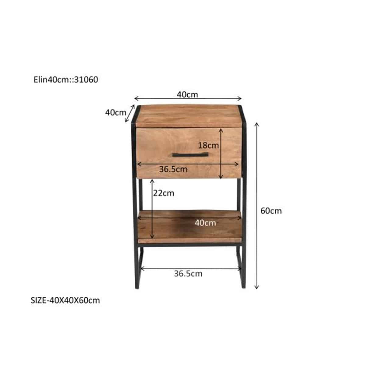 Livingfurn bijzettafel Elin 40cm