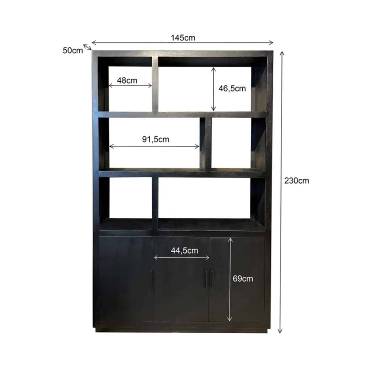 Livingfurn vitrinekast Jaxx Black 120cm