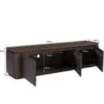 afmetingen Livingfurn Rivano Basalt 180cm