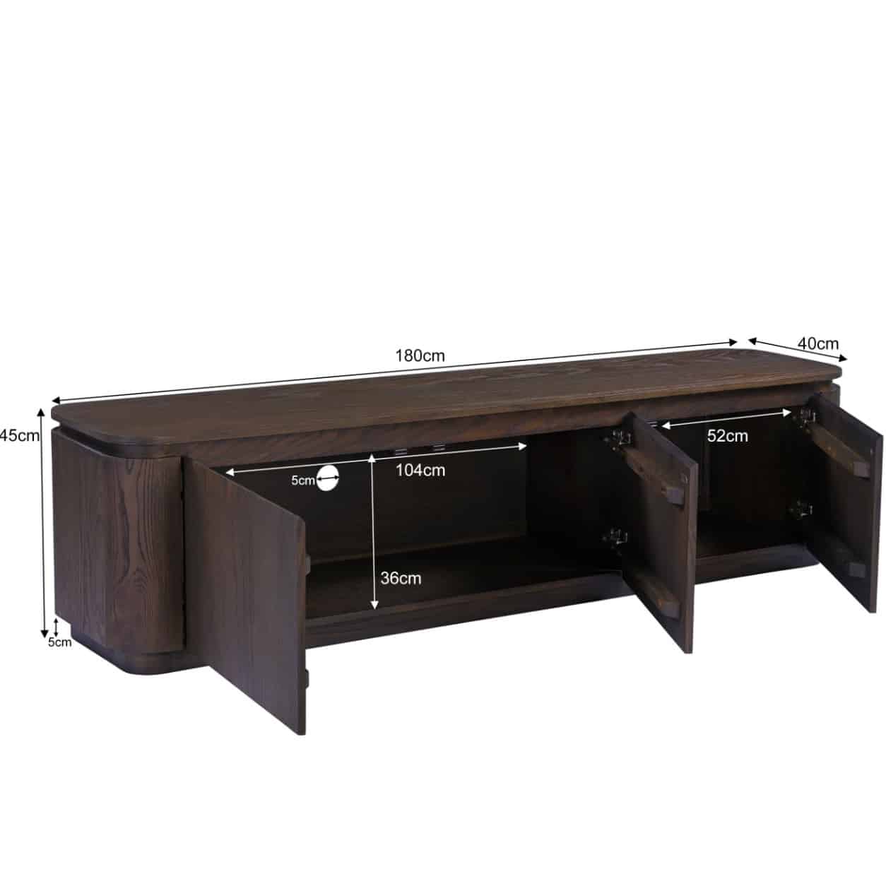 afmetingen Livingfurn Rivano Basalt 180cm