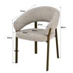 afmetingen Livingfurn Zhora Hush Walnut