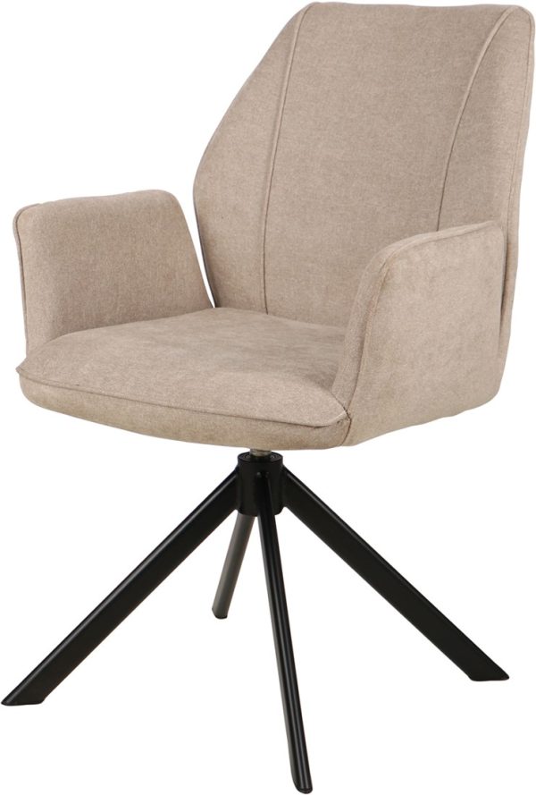Nijwie MySons Alba eetkamerstoel - draaipoot 360ARS - Storm - Beige 06 - Unique Collection
