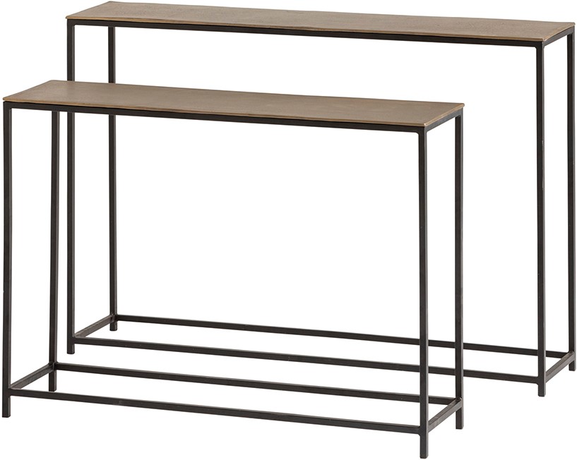 Nijwie MySons Baku wandtafel set van 2, Brass antique - Allure Alu Collection