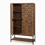 Nijwie MySons Trinity 2-deurs kast met onderplank, Mango Brown Walnut - Mix & Match Collection