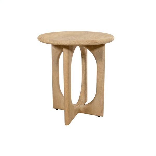 Nijwie MySons Bijzettafel Ø50, Acacia Groovy Natural - Zodiac Collection