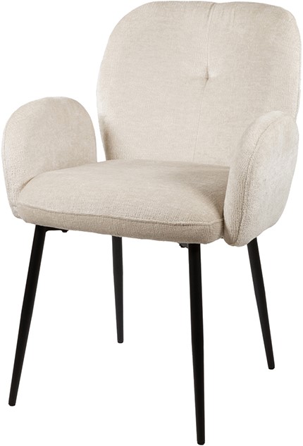 Nijwie MySons Bobby eetkamerstoel - met arm - Perfect Harmony - Ivory 02 - Unique Collection