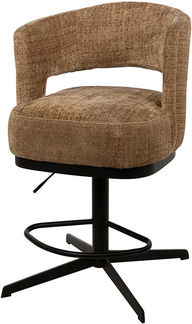 Nijwie MySons Bruce barstoel - draaipoot 360 - Cremona - Cinnamon 18 - Star Collection