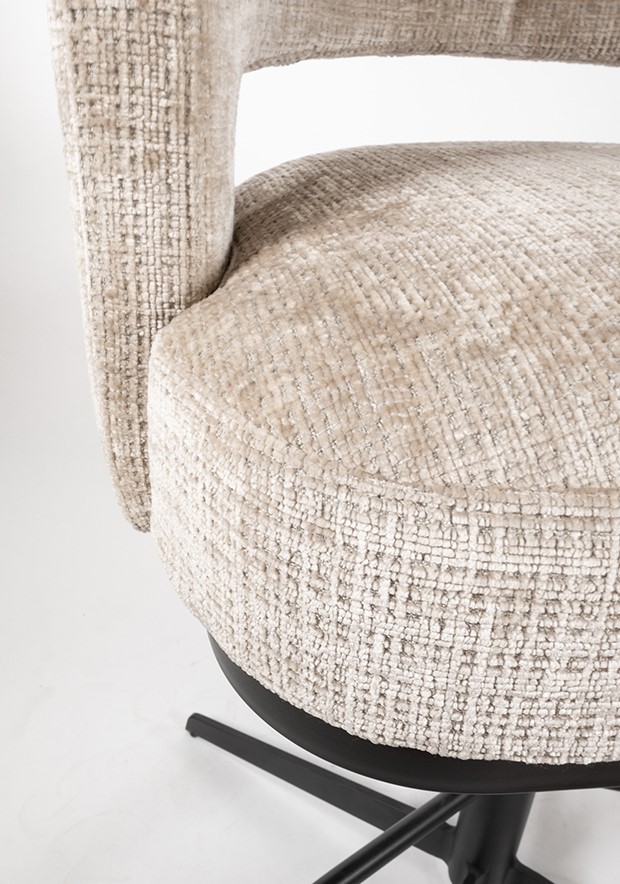 Nijwie MySons Bruce barstoel - draaipoot 360 - Cremona - Natural 02 - Star Collection