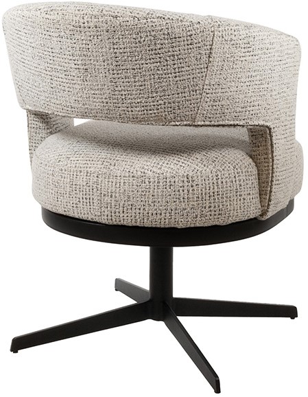 Nijwie MySons Bruce eetkamerstoel - draaipoot 360 - Coco - Salt 'n Pepper 80 - Star Collection