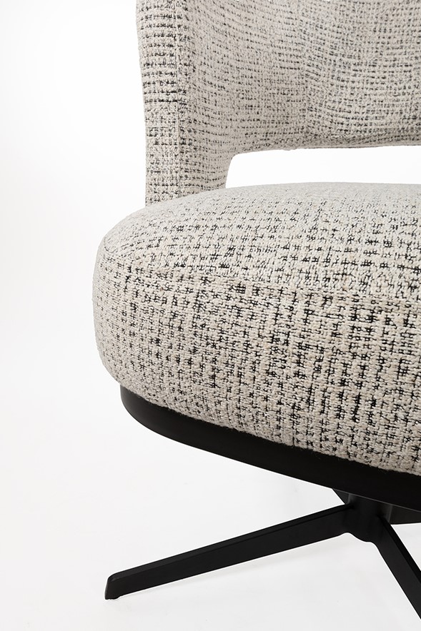 Nijwie MySons Bruce eetkamerstoel - draaipoot 360 - Coco - Salt 'n Pepper 80 - Star Collection