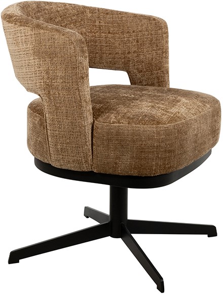 Nijwie MySons Bruce eetkamerstoel - draaipoot 360 - Cremona - Cinnamon 18 - Star Collection