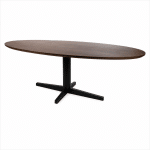 Nijwie MySons Eetkamertafel 240, ovaal, poot Black, Mango Brown Walnut - Scorpio Table Collection
