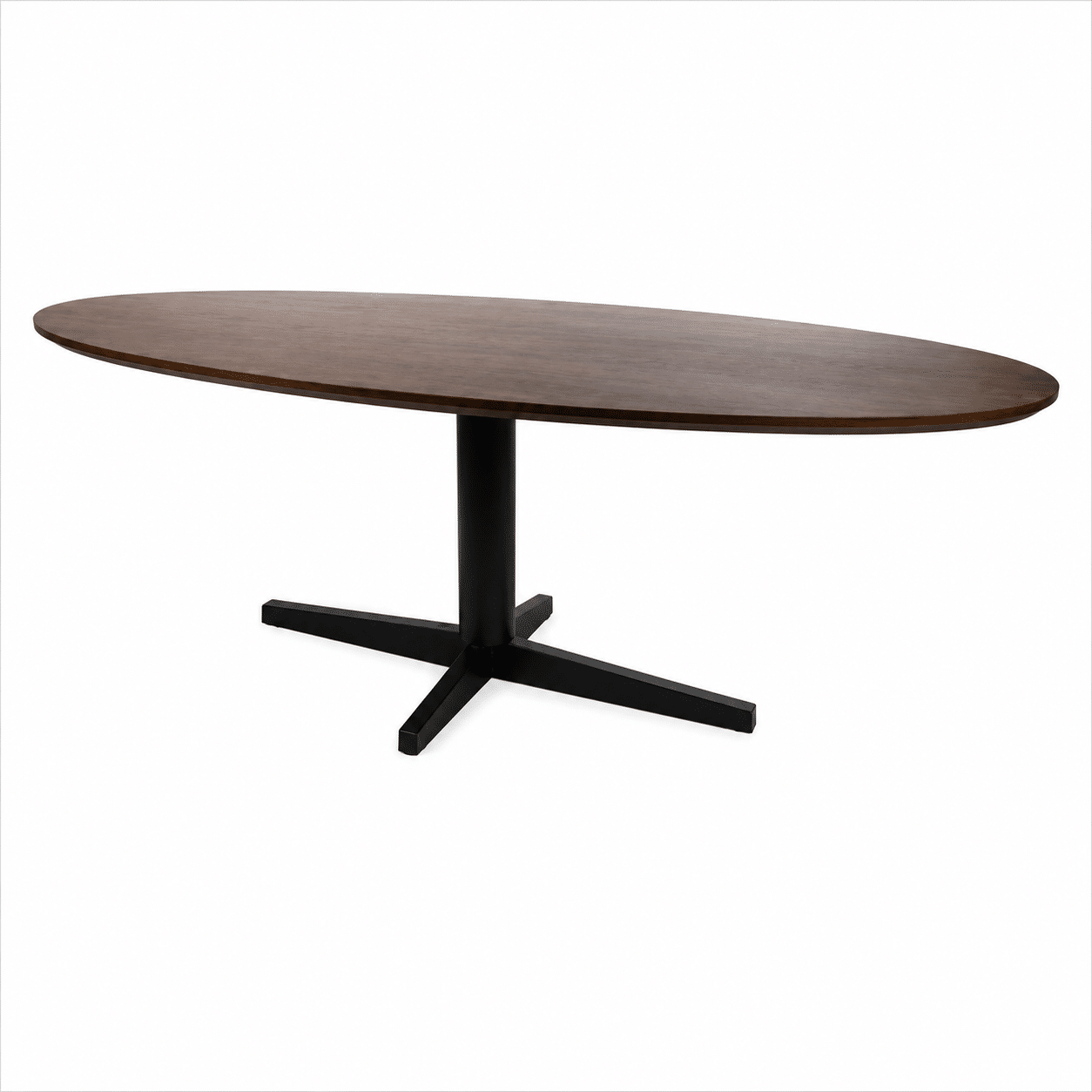 Nijwie MySons Eetkamertafel 160, ovaal, poot Black, Mango Brown Walnut - Scorpio Table Collection