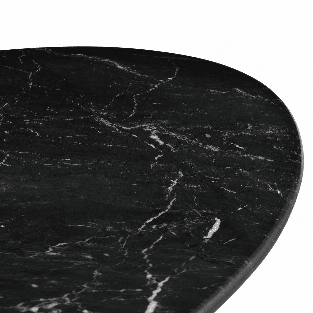 Livingfurn Marble Oval Spider Black 180cm