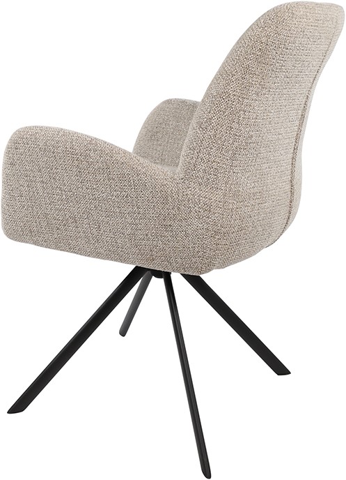 Nijwie MySons Charles armstoel - draaipoot 360 - Milan - Nature 120 - Unique Collection