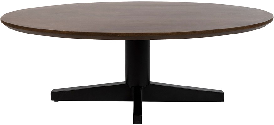 Nijwie MySons Salontafel 130, ovaal, poot Black, Mango Brown Walnut - Scorpio Table Collection
