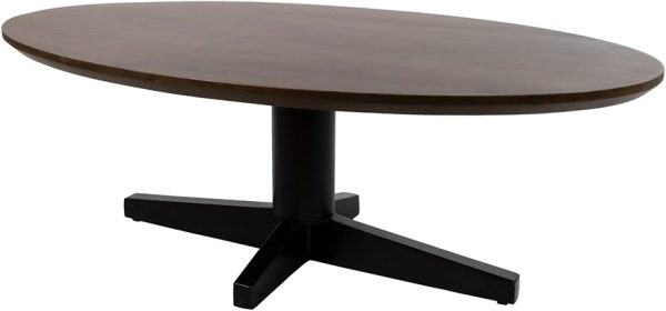 Nijwie MySons Salontafel 130, ovaal, poot Black, Mango Brown Walnut - Scorpio Table Collection