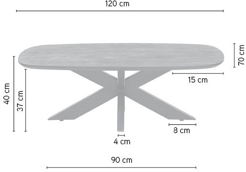 Nijwie MySons Salontafel deens ovaal 120, Mango Brown Walnut - Akagi Table Collection