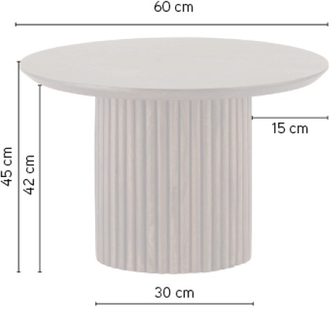 Nijwie MySons Salontafel Ø60, Mango Brown Walnut - Congo Table Collection