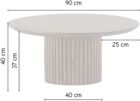 Nijwie MySons Salontafel Ø90, Acacia Black - Congo Table Collection