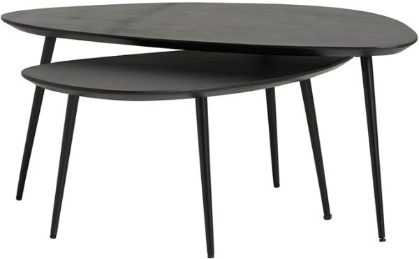 Nijwie MySons Salontafel, set van 2, organisch, Black - Flare Furniture