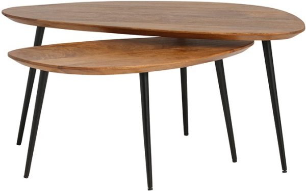 Nijwie MySons Salontafel, set van 2, organisch, Ginger - Flare Furniture
