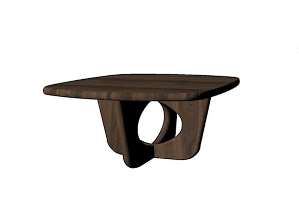 Nijwie MySons Salontafel vierkant 70, Mango Brown Walnut - Aquarius Table Collection