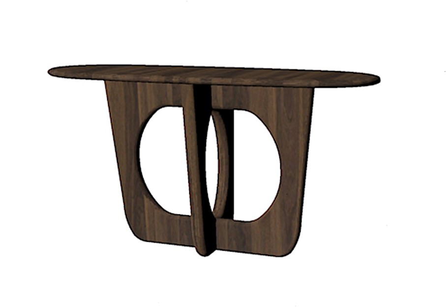 Nijwie MySons Wandtafel 140, Mango Brown Walnut - Aquarius Table Collection
