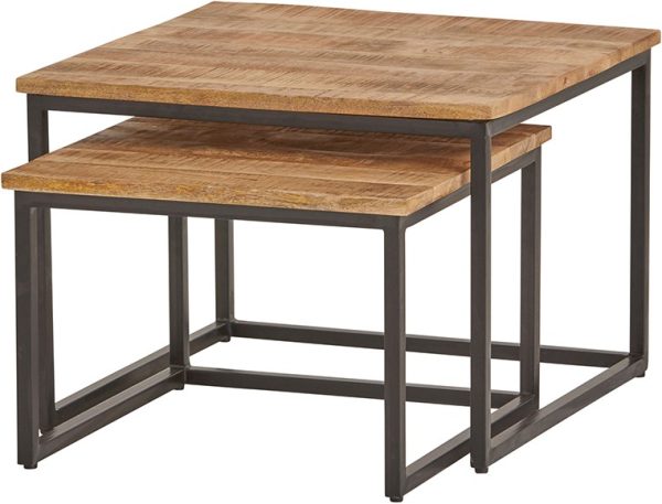 Nijwie MySons Cuba vierkante salontafel, set van 2, medium - Best Seller Collection