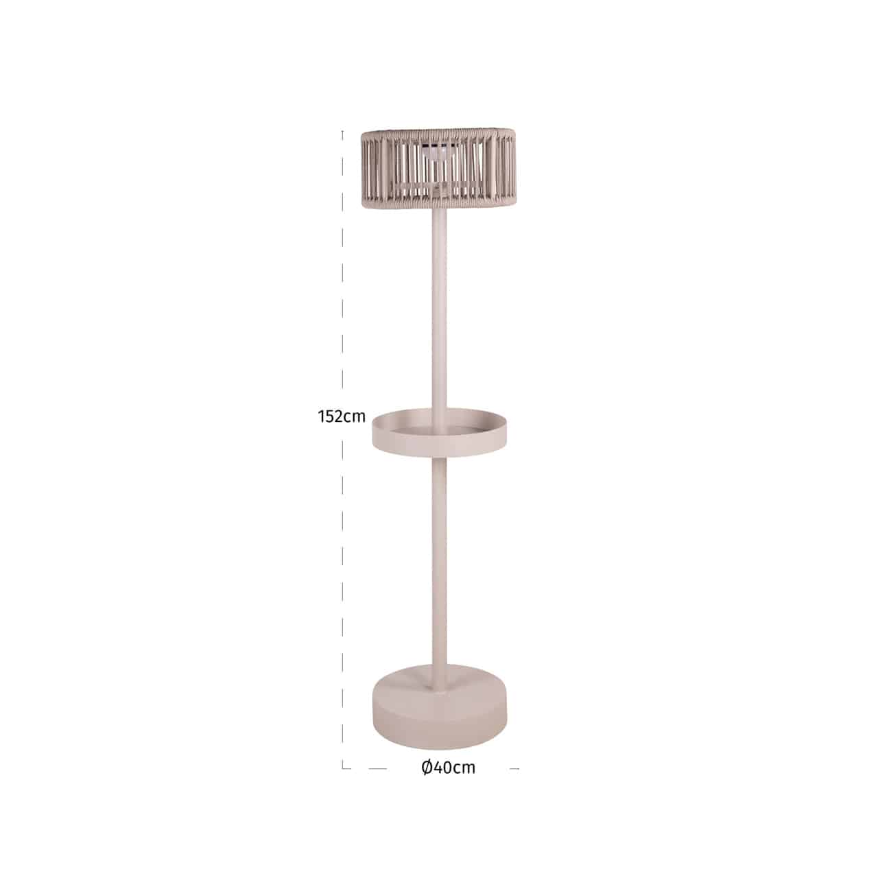 Richmond Interiors Buiten vloerlamp Lunar light beige