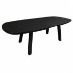 Nijwie Dutch Industries Turku eetkamertafel uitschuifbaar 160/220, deens ovaal, Intense Black - Oak Collection