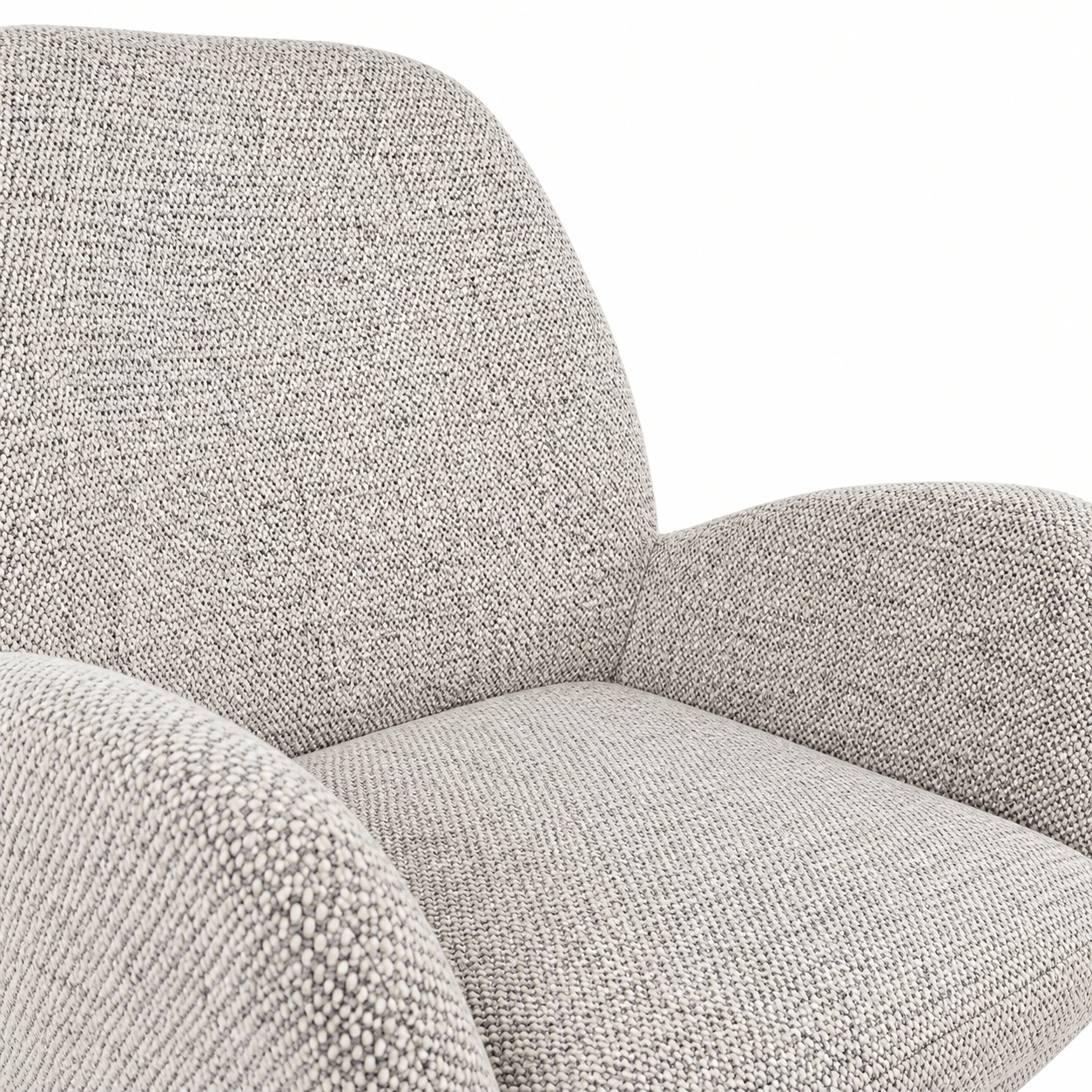 detailfoto Nijwie MySons Charles armstoel - draaipoot 360 - Milan - Salt 'n Pepper 105 - Unique Collection