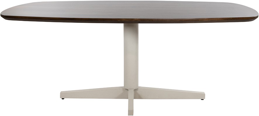 Nijwie MySons Eetkamertafel 160, deens ovaal, poot Beige, Mango Brown Walnut - Libra Table Collection