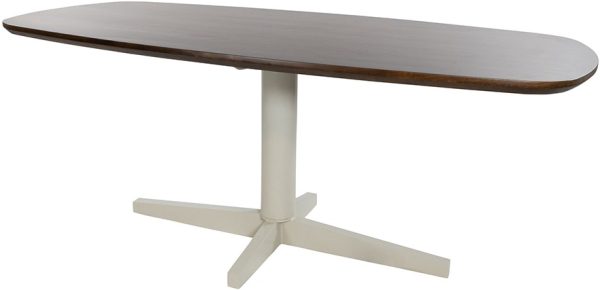 Nijwie MySons Eetkamertafel 240, deens ovaal, poot Beige, Mango Brown Walnut - Libra Table Collection