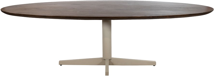 Nijwie MySons Eetkamertafel 240, ovaal, poot Beige, Mango Brown Walnut - Scorpio Table Collection