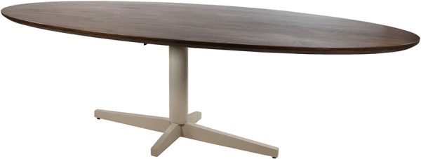 Nijwie MySons Eetkamertafel 240, ovaal, poot Beige, Mango Brown Walnut - Scorpio Table Collection