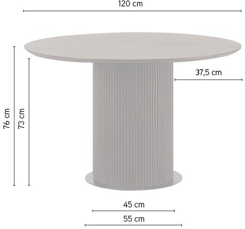 Nijwie MySons Eetkamertafel Ø120, Mango Brown Walnut - Congo Table Collection