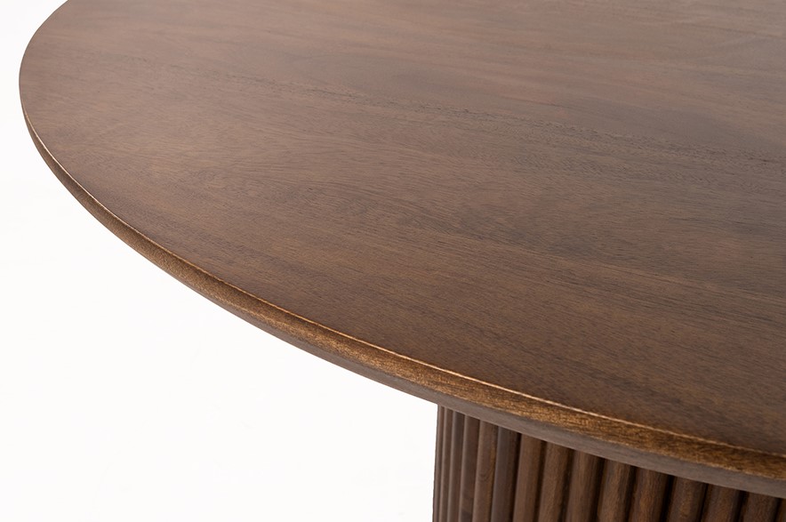 Nijwie MySons Eetkamertafel Ø140, Mango Brown Walnut - Congo Table Collection