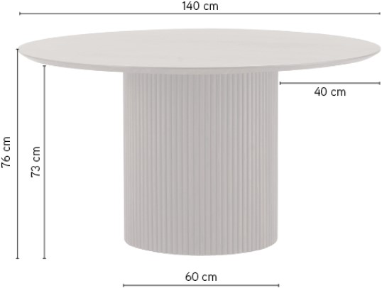 Nijwie MySons Eetkamertafel Ø140, Mango Brown Walnut - Congo Table Collection