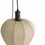 Light & Living Hanglamp 5L Ø76x80 cm HUXI hout prnt d bruin+linnen nat.