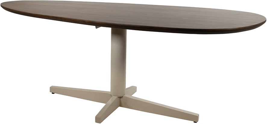 Nijwie MySons Eetkamertafel 190, organisch, poot Beige, Mango Brown Walnut - Taurus Table Collection