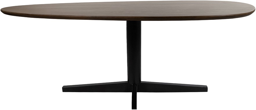 Nijwie MySons Eetkamertafel 220, organisch, poot Black, Mango Brown Walnut - Taurus Table Collection