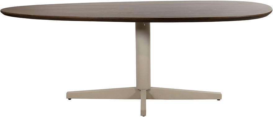 Nijwie MySons Eetkamertafel 240, organisch, poot Beige, Mango Brown Walnut - Taurus Table Collection