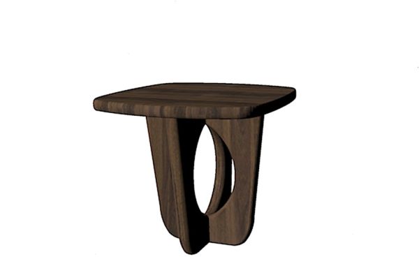 Nijwie MySons Bijzettafel vierkant 50, Mango Brown Walnut - Aquarius Table Collection