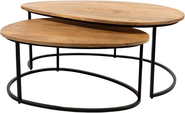 Nijwie MySons Hannover salontafel organisch, set van 2, Smooth Natural - Must Have Collection