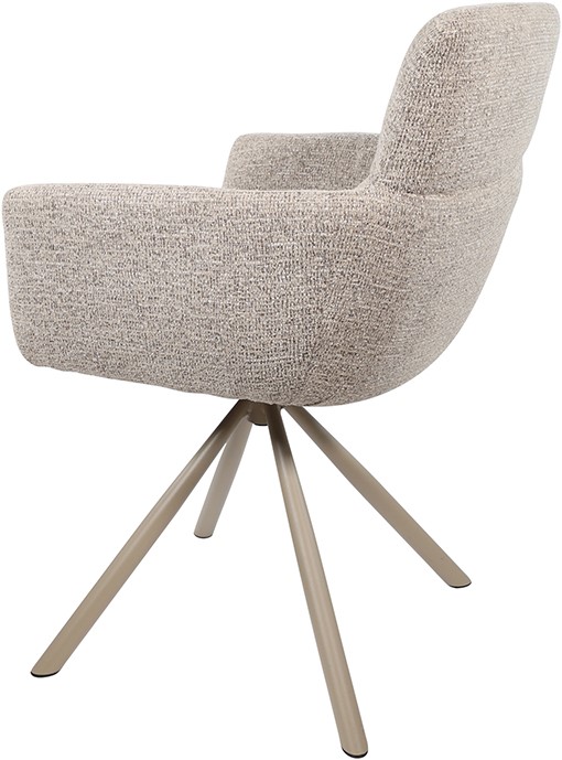 Nijwie MySons Harry armstoel - taupe draaipoot 360 - Present - Sandy 121 - Unique Collection