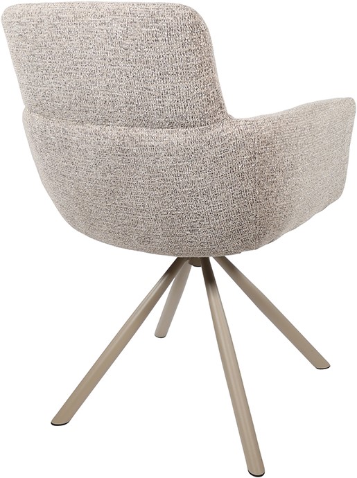 Nijwie MySons Harry armstoel - taupe draaipoot 360 - Present - Sandy 121 - Unique Collection