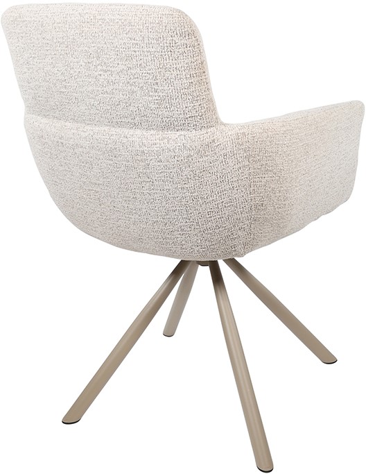Nijwie MySons Harry armstoel - taupe draaipoot 360 - Present - Champagne 120 - Unique Collection