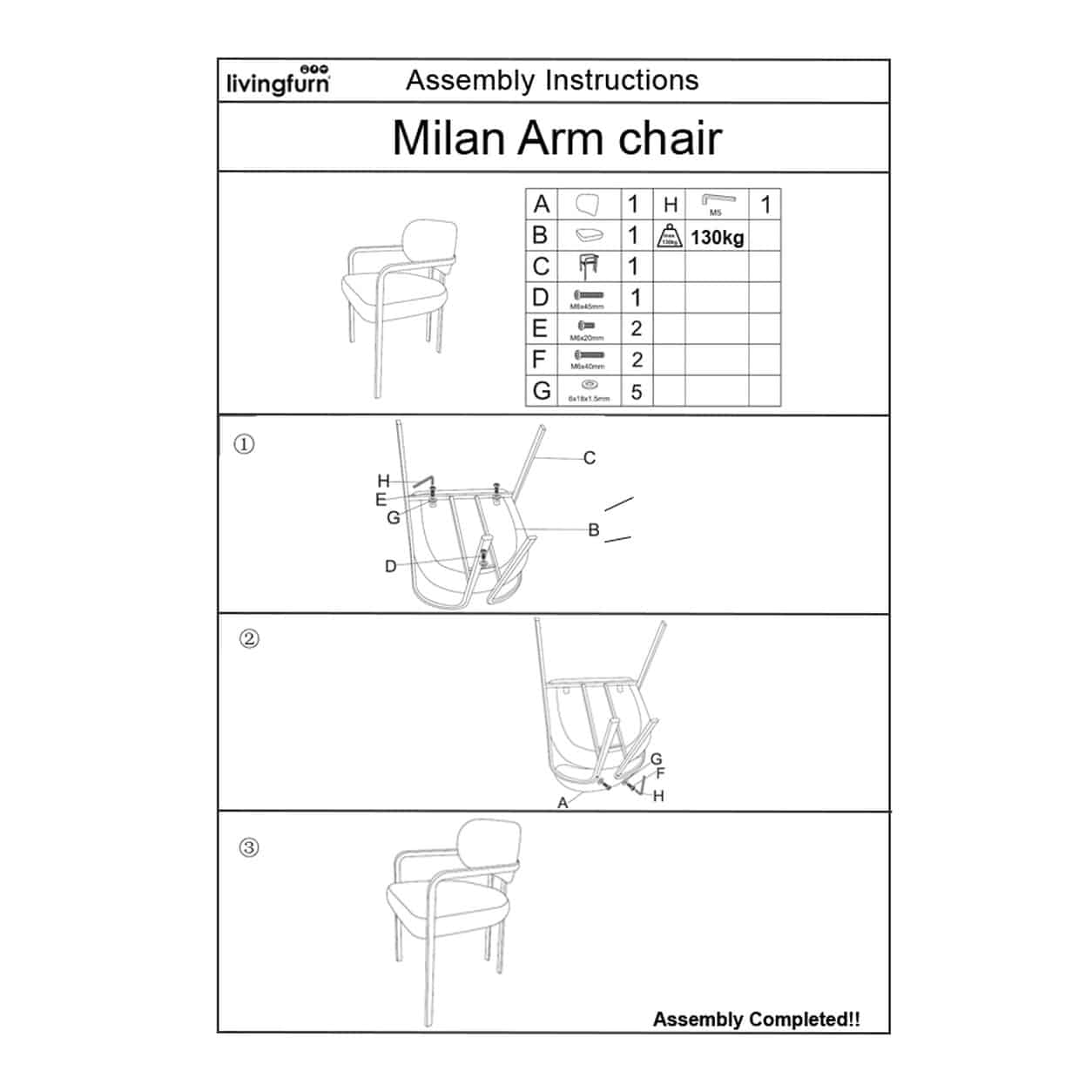 Livingfurn eetkamerstoel Milan Beige