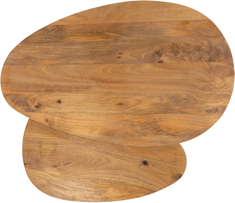 Nijwie MySons Kassel salontafel organisch, set van 2, Smooth Natural (25mm) - Must Have Collection